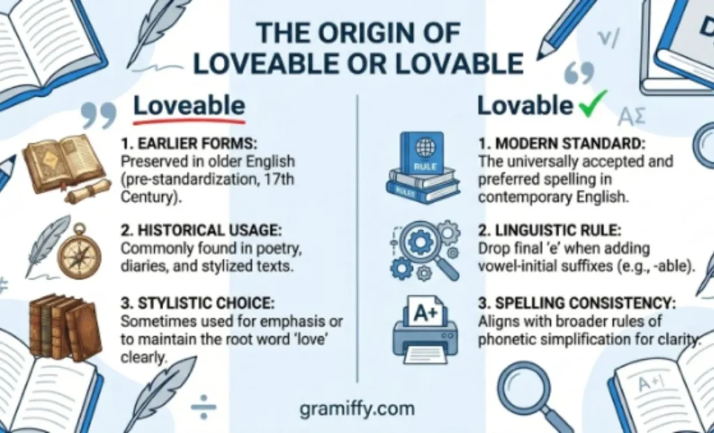 The Origin of Loveable or Lovable