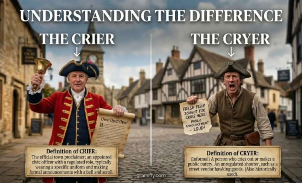 Difference Between Cryer and Crier