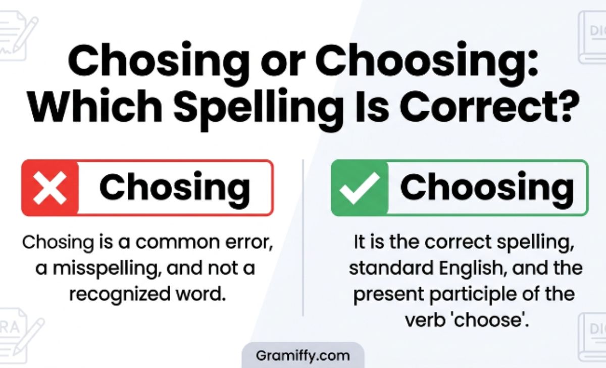 chosing or choosing