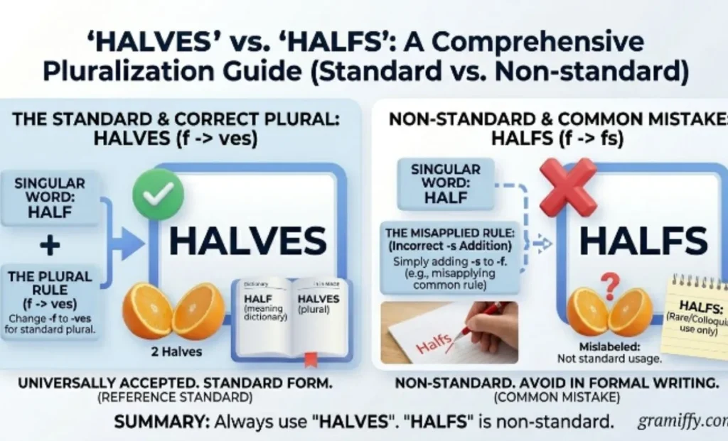 Halves vs Halfs: Side-by-Side Comparison