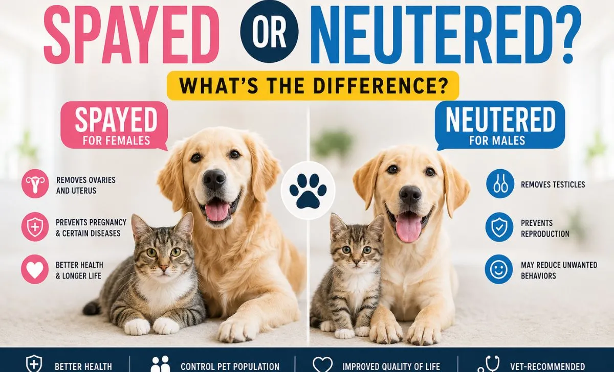 spayed or neutered