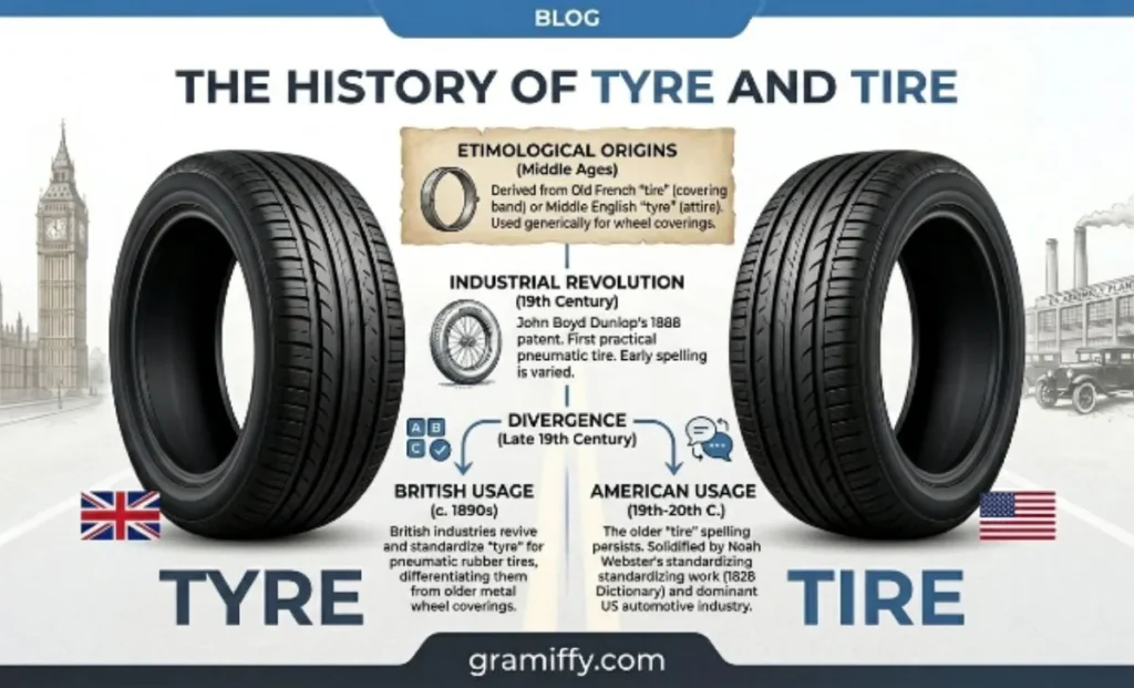 The History of "Tyre" and "Tire"