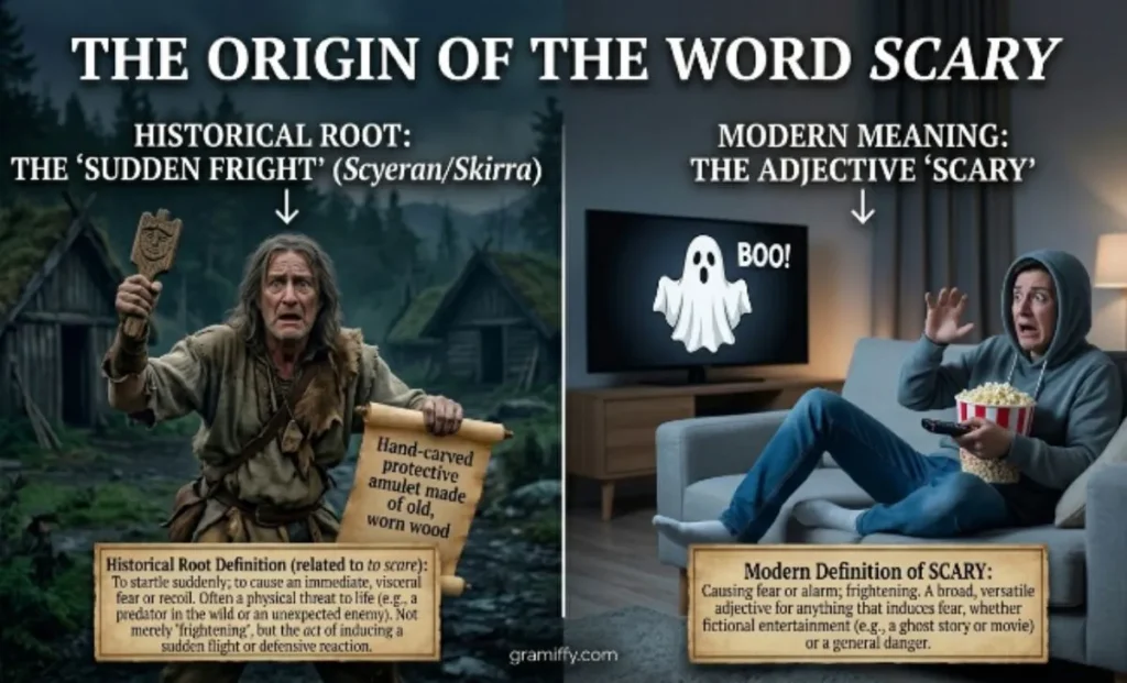 The Origin of the Word Scary