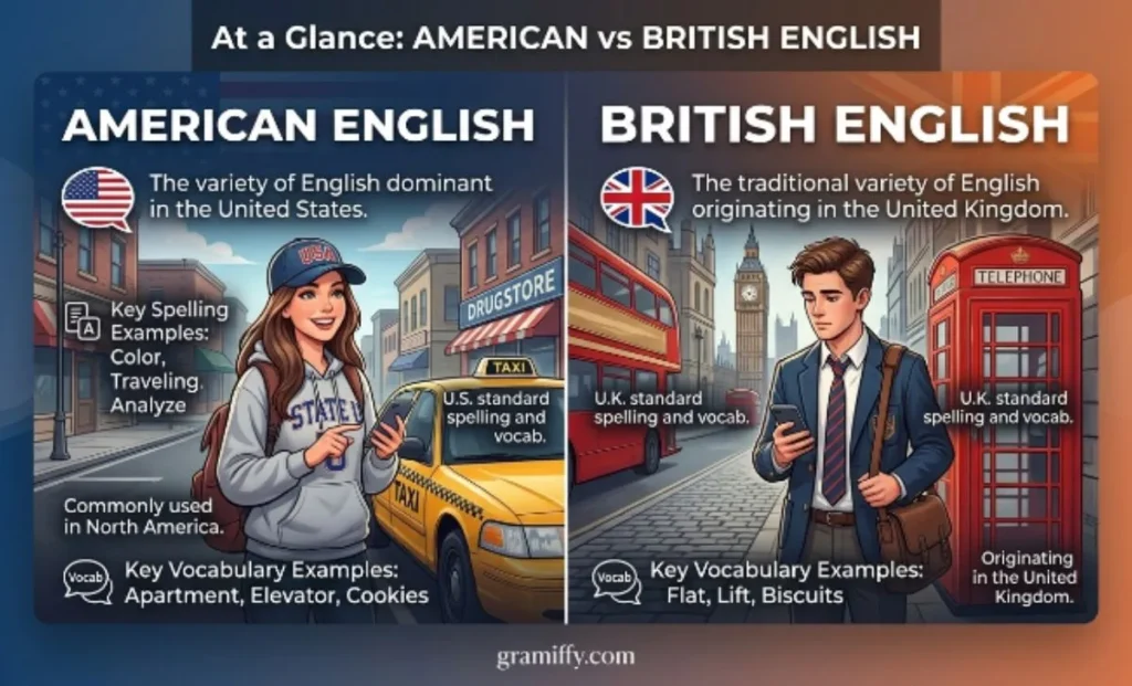 American English vs British English