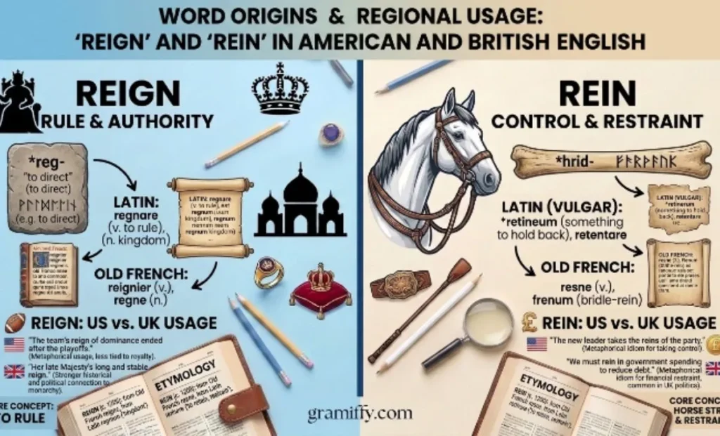 American vs British English: Reign vs Rein