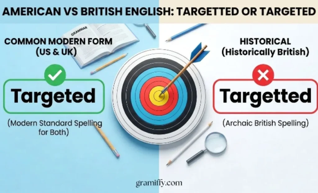 American vs British English: Targetted or Targeted