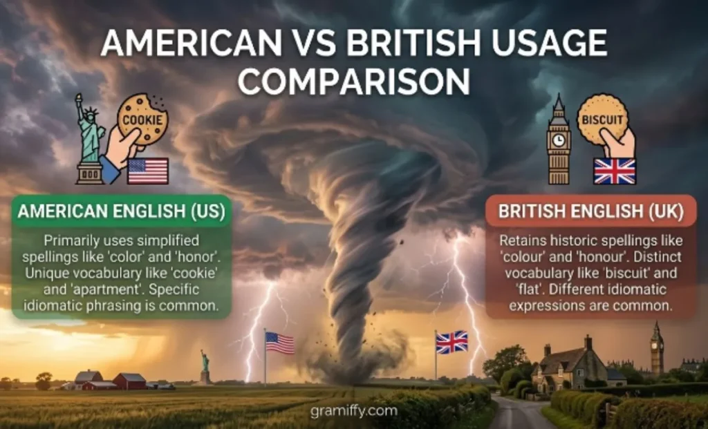 American vs British Usage Comparison