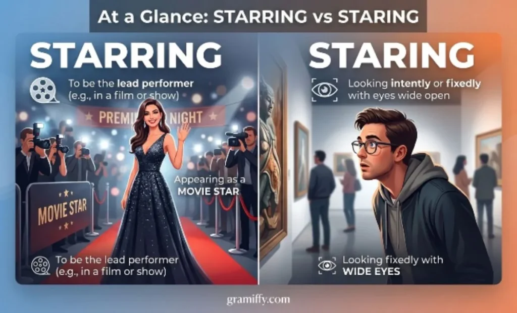 At a Glance: Starring vs Staring