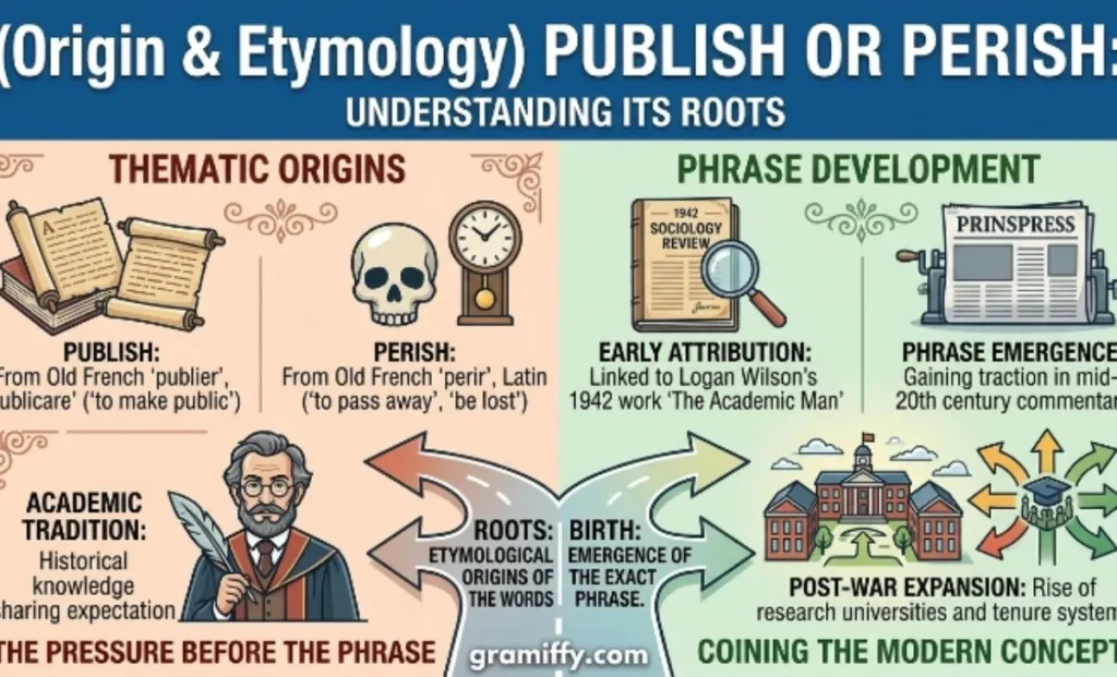 Origin & Etymology of Publish or Perish