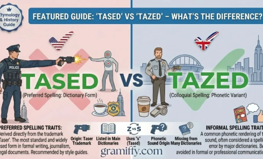 Tased vs Tazed: Side by Side Comparison