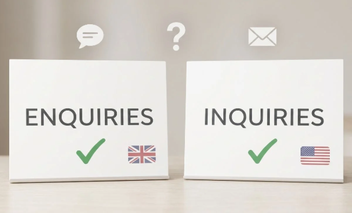 enquiries or inquiries
