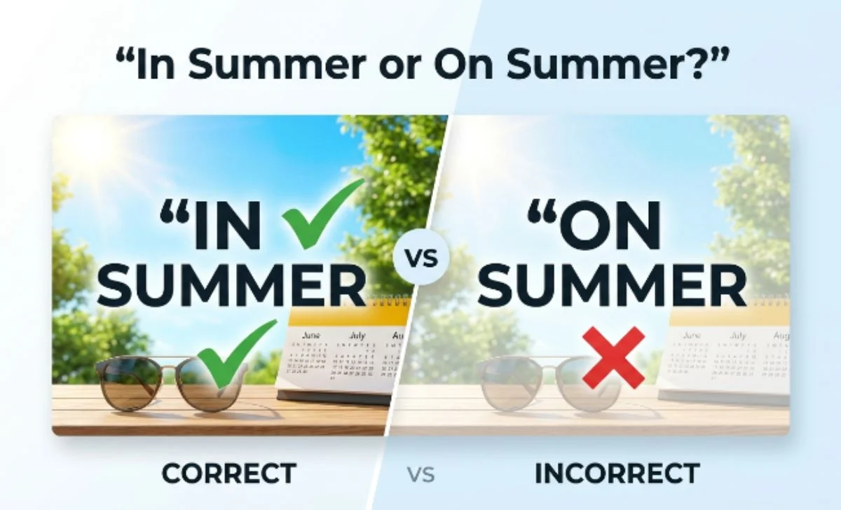 in summer or on summer