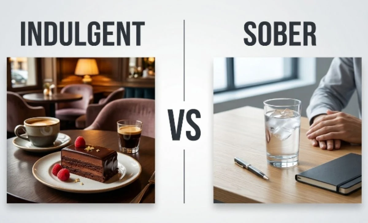 indulgent vs sober