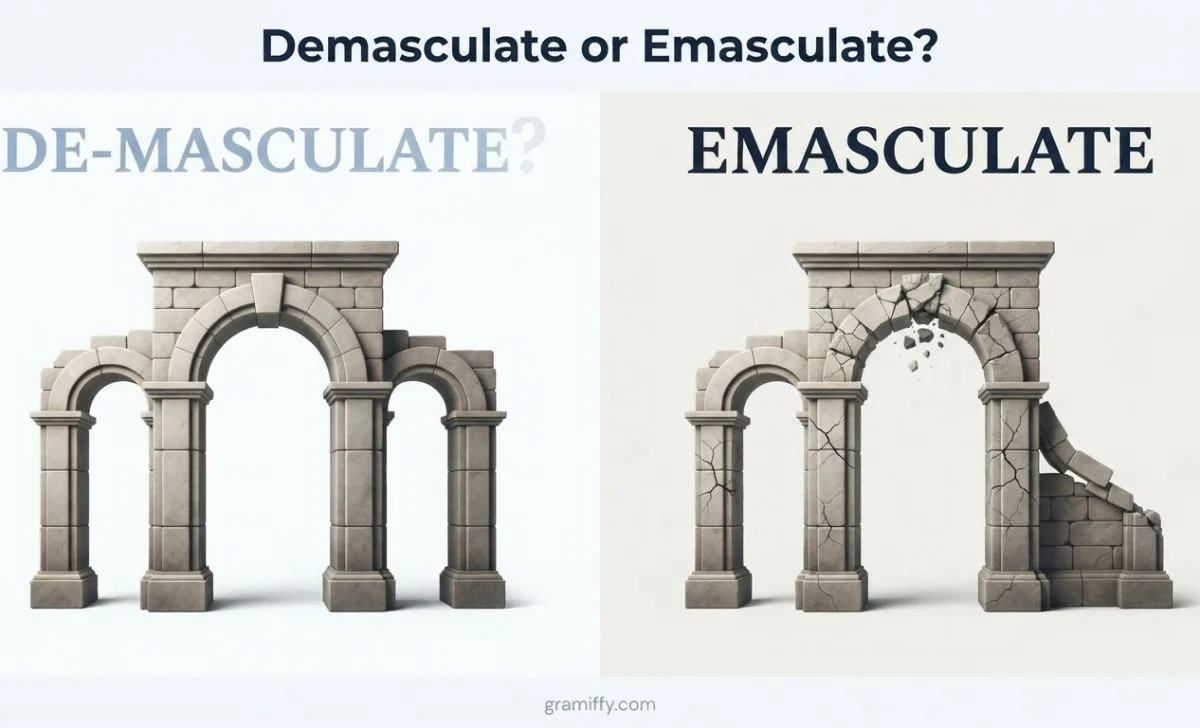 demasculate or emasculate