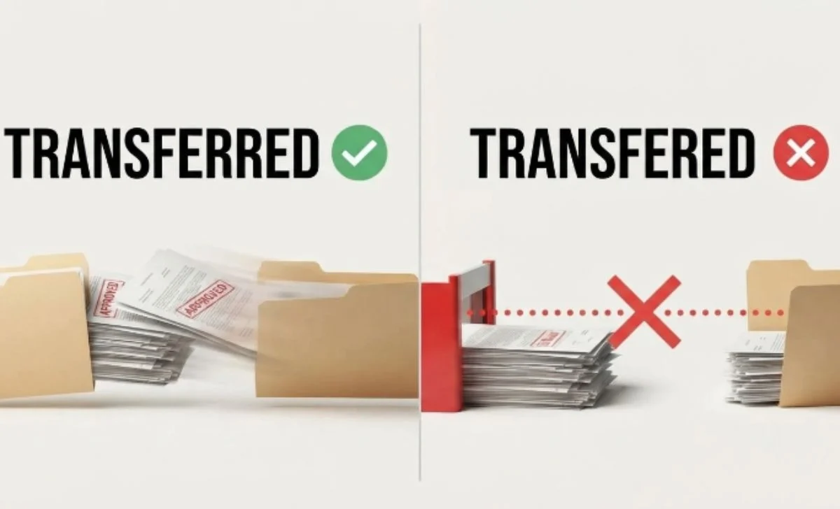 transferred or transfered