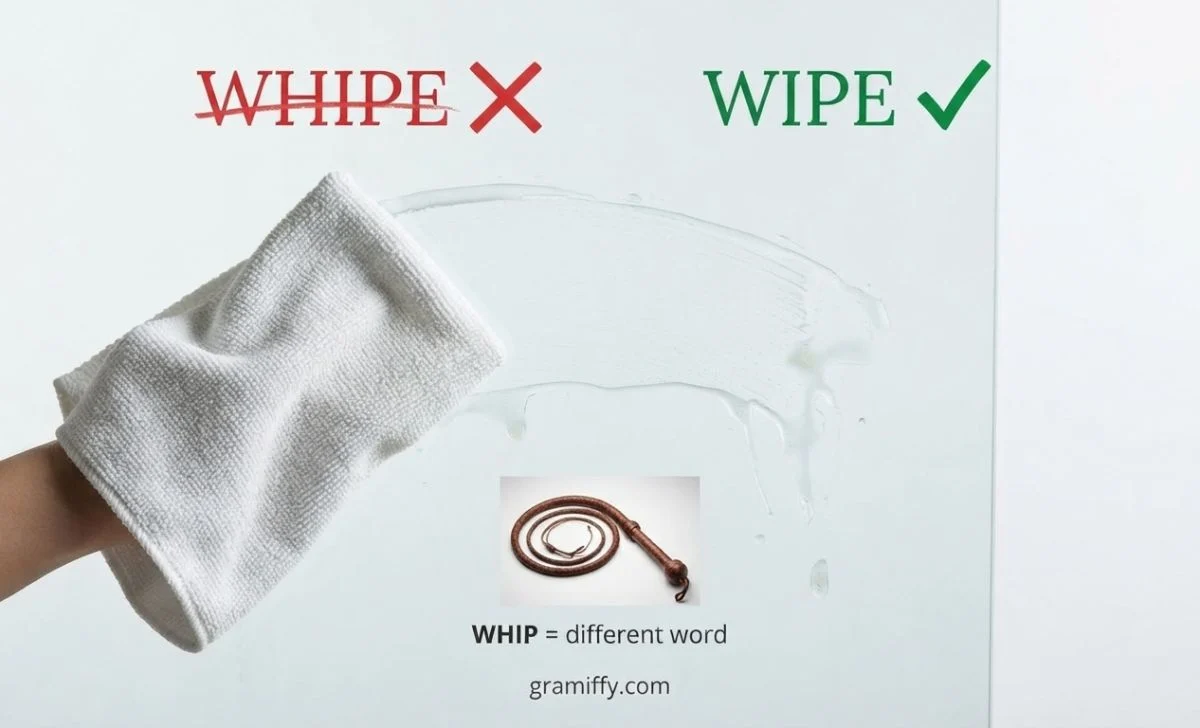 whipe or wipe