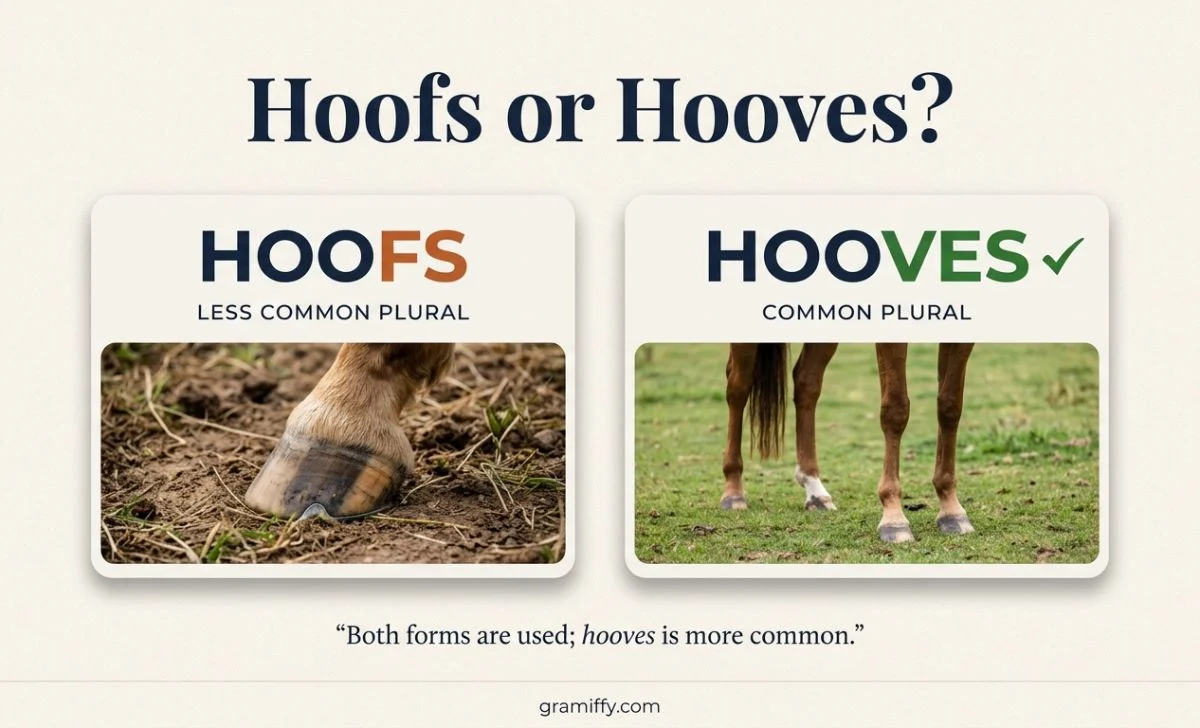 hoofs or hooves