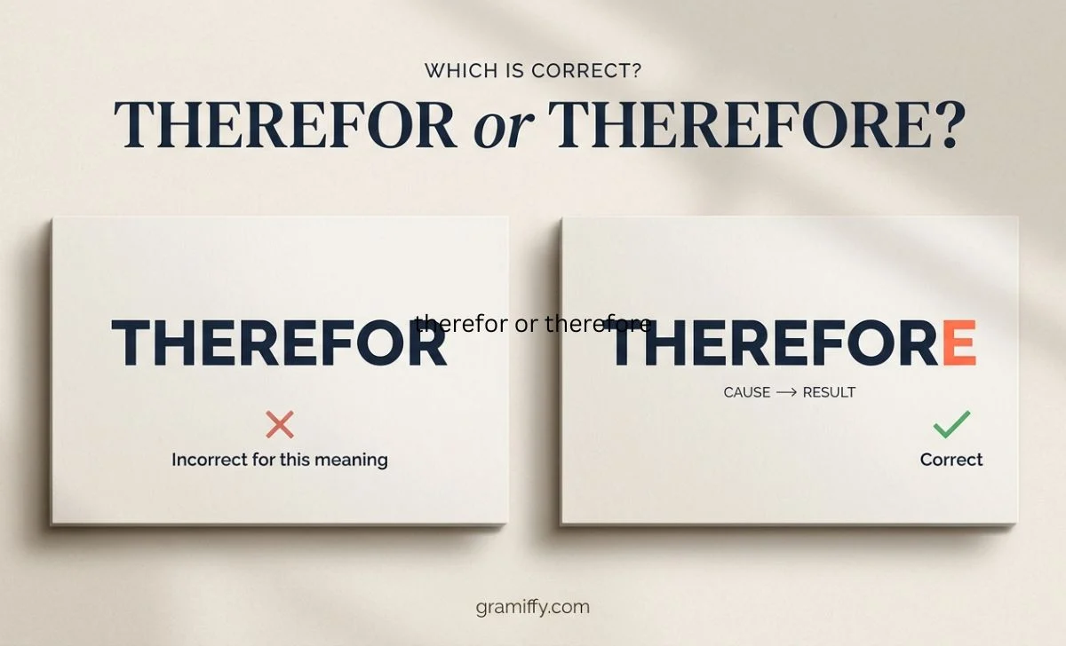 therefor or therefore